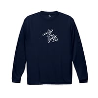 Shadow logo dry-T  L/S navy  for kids