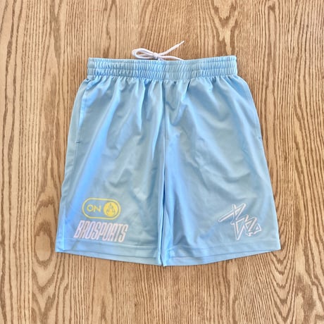 Slim shorts "VAMOS" sky blue for kids