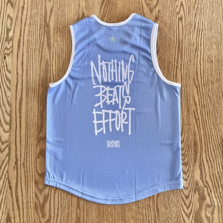 “Nothing beats effort” Tank top stone blue