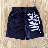 Slim shorts "VAMOS" black for kids