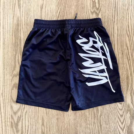 Slim shorts "VAMOS" black for kids