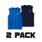 Hoop logo dry-sleeveless  2 PACK  blue&navy  for kids