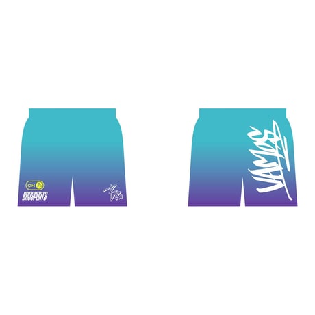 Slim shorts "VAMOS" Blue Hawaii for kids