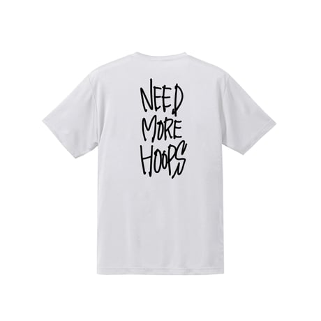 “NEED MORE HOOPS” dry-T s/s white  for kids