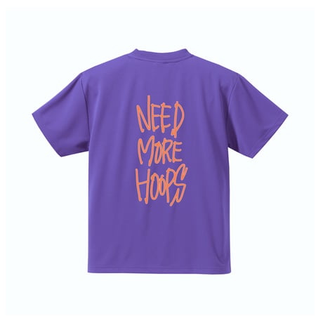 “NEED MORE HOOPS” dry-T s/s purple for kids