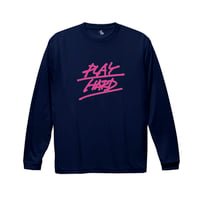 "PLAY HARD"  dry-T  L/S  navy for kids