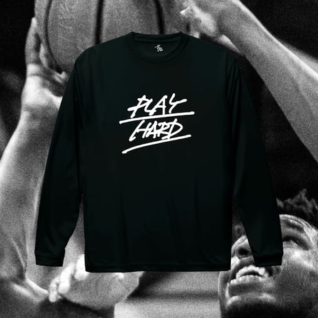 "PLAY HARD" dry-T  L/S  black