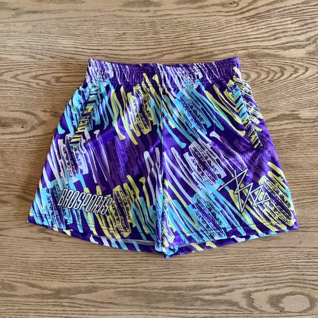 WIDE  SHORTS  "Paint" purple