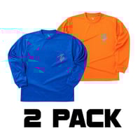Hoop logo dry-T L/S  2 PACK blue & orange for kids