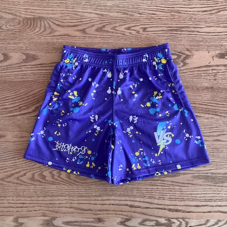 WIDE  SHORTS "Splash!!" purple for kids