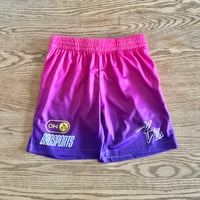 Slim shorts "VAMOS" Sunset Glow