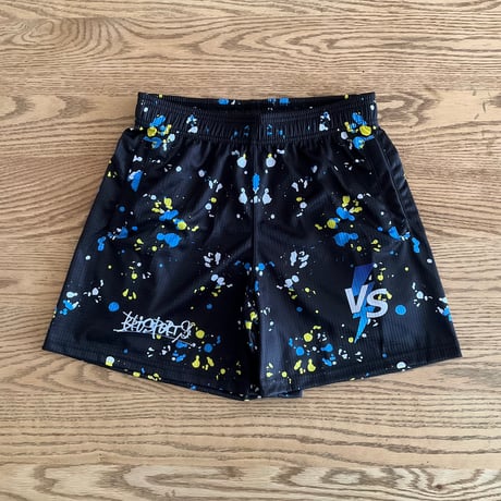 WIDE  SHORTS "Splash!!" black for kids