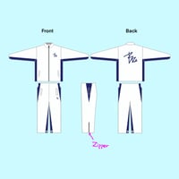 WIND BRAKER  white × navy  for kids