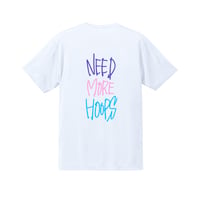 “NEED MORE HOOPS” dry-T s/s white × multi for kids