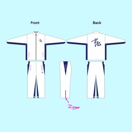 WIND BRAKER  white × navy
