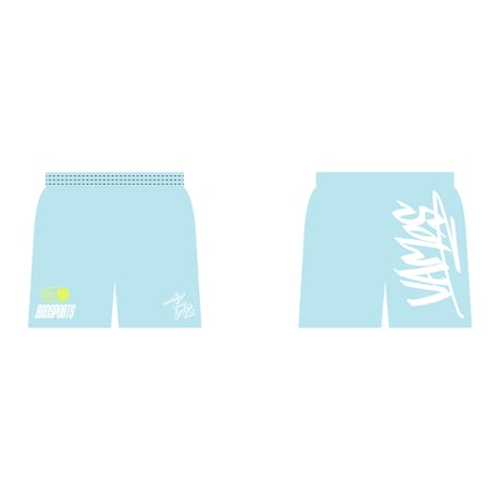 Slim shorts "VAMOS" sky blue for kids