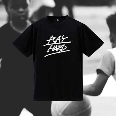 "PLAY HARD" dry-T s/s black