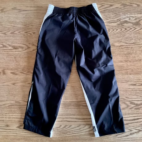 WIND BRAKER  pants black × white