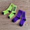 Crew socks 2pairs  yellow&purple