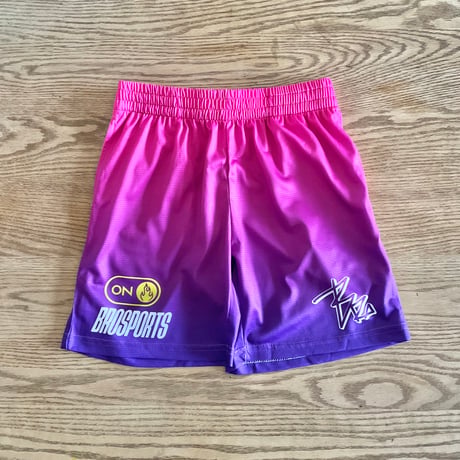 Slim shorts "VAMOS" Sunset Glow for kids