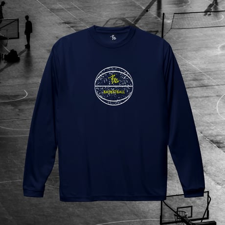 “Basketball”  dry-T  L/S  navy