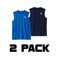 Basic logo dry-sleeveless  2 PACK  blue&navy  for kids