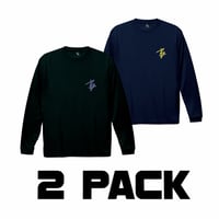 Hoop logo dry-T L/S  2 PACK black & navy for kids