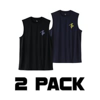 Hoop logo dry-sleeveless  2 PACK  black&navy  for kids
