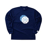 ”Two balls”  dry-T  L/S  navy  for kids