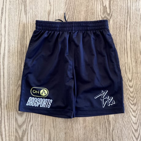 Slim shorts "VAMOS" black for kids