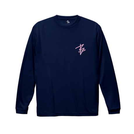 ”NEED MORE HOOPS”  dry-T  L/S  navy × multi
