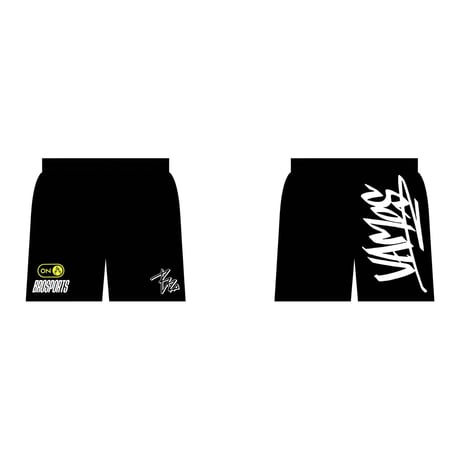 Slim shorts "VAMOS" black for kids