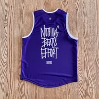 “Nothing beats effort” Tank top deep purple for kids