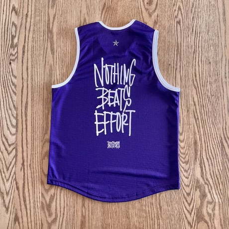 “Nothing beats effort” Tank top deep purple for kids