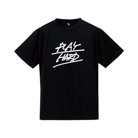 "PLAY HARD" dry-T s/s black for kids