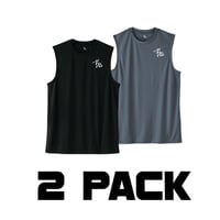 Basic logo dry-sleeveless  2 PACK  black&gray  for kids