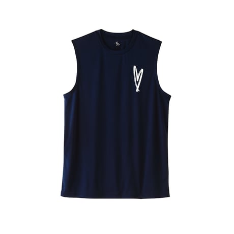 "My soul” dry-sleeveless  navy