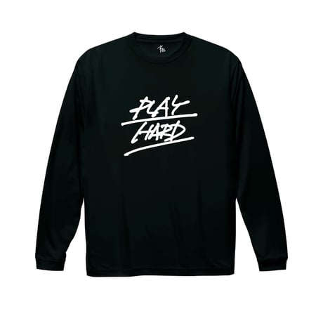 "PLAY HARD" dry-T  L/S  black