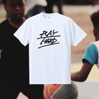 "PLAY HARD" dry-T s/s white