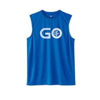 "GO” dry-sleeveless blue for kids