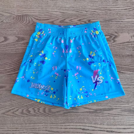 WIDE  SHORTS "Splash!!" light blue for kids