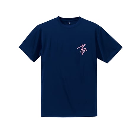 “NEED MORE HOOPS” dry-T s/s navy × multi for kids