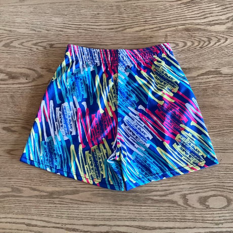 WIDE  SHORTS  "Paint" cobalt blue