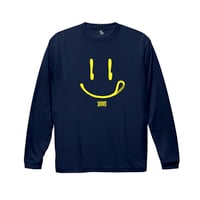 "EAT THE SKILLS"  dry-T  L/S  navy  for kids