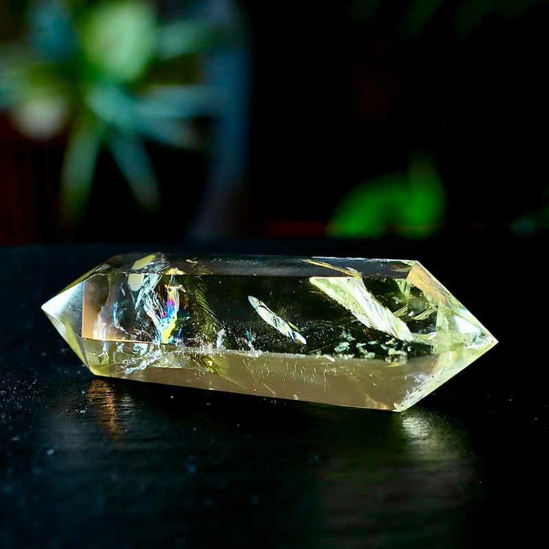 SA 虹入り オウロベルデ ダブルポイント 水晶 天然石 パワーストーン