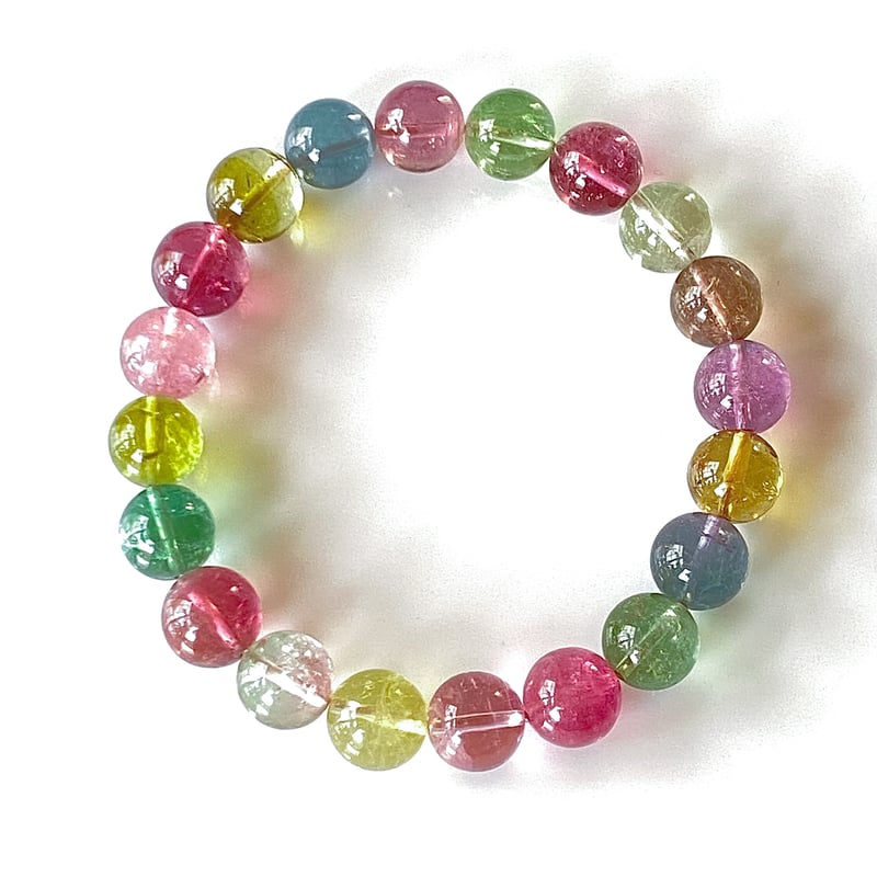 最高品質 SA トルマリン ミックス キャンディーカラー ブレスレット