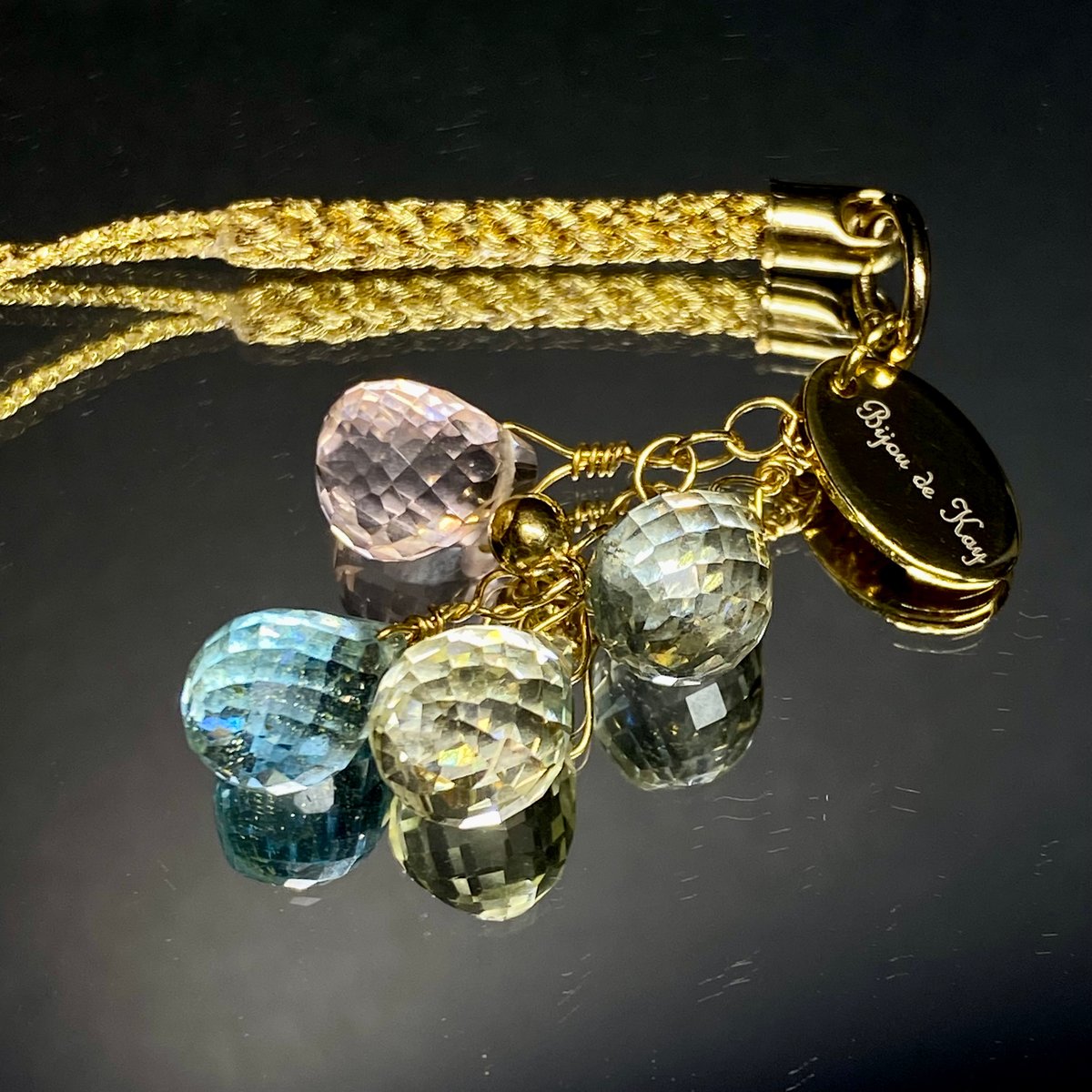 宝石品質 天然石 龍神様 御守り天然石 光波動石 ストラップ