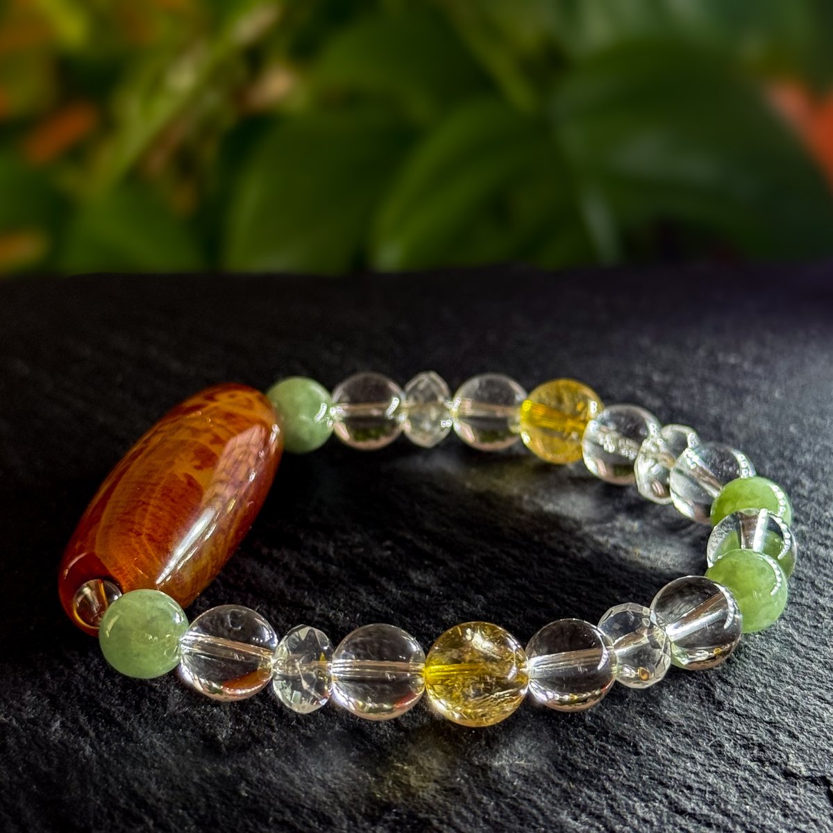 龍神朱金 魂を目覚めへと導く 守護 ブレスレット 光波動 天珠