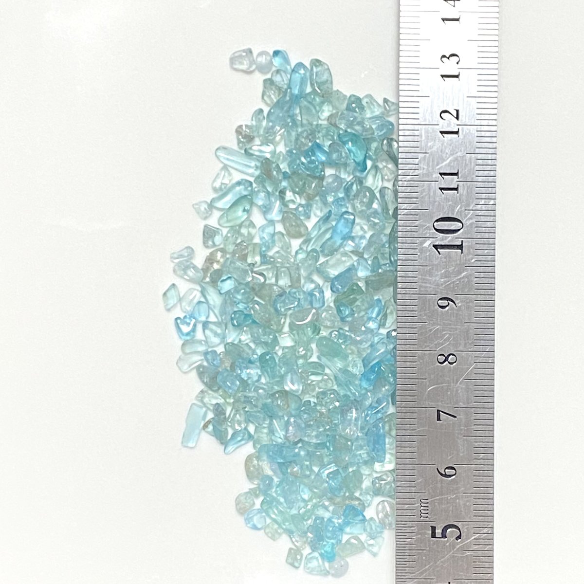 マリンブルー アパタイト 光波動 穴なしさざれ石 パワーストーン | Kay