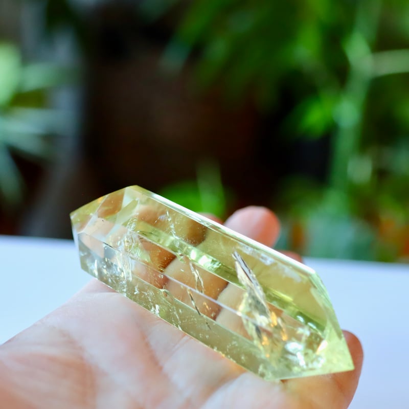 SA 虹入り オウロベルデ ダブルポイント 水晶 天然石 パワーストーン